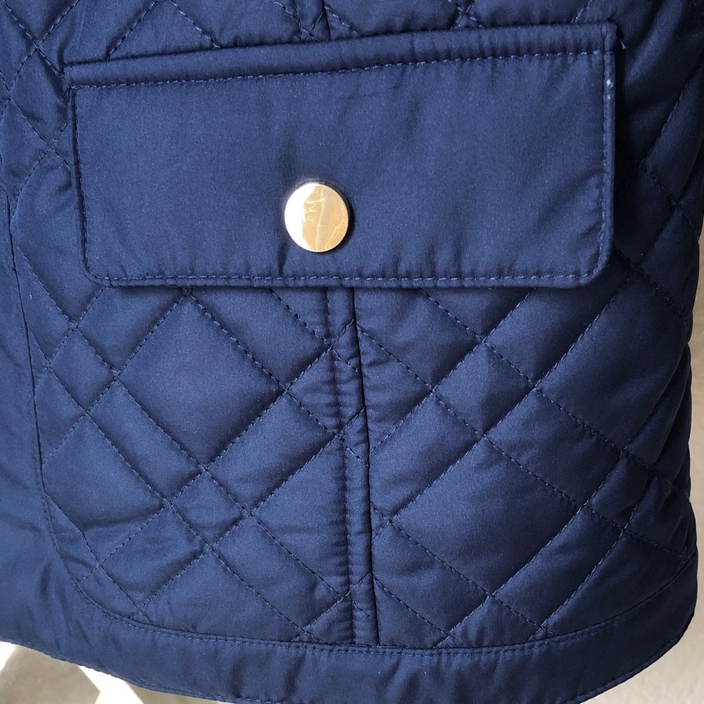 Charter Club Navy Blue Quilted Barn Jacket - Picture 4 of 6